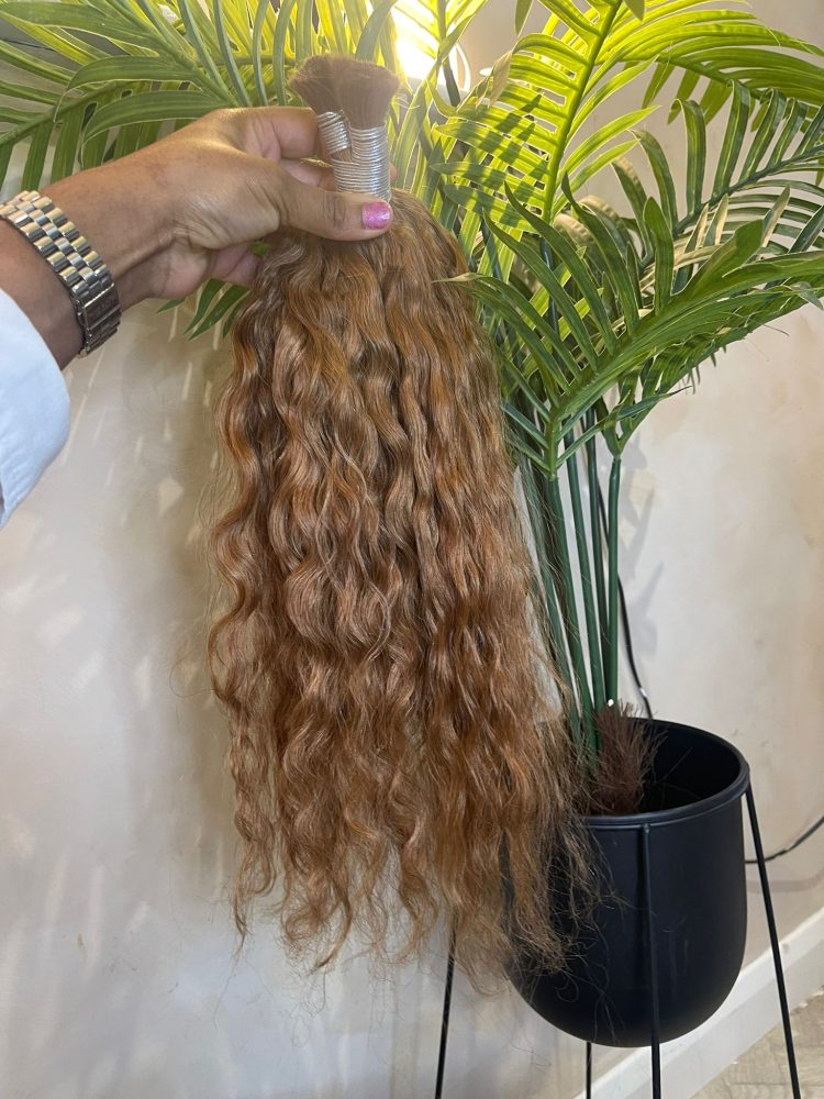 18" Water Wave 100% Human Bulk Hair Extensions 100g - Image 6