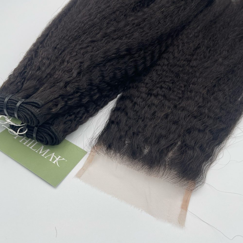 Kinky Straight Bundle + 4x4 Closure